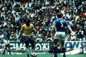 Footballers Prints: Football World Cup Final 1970 Brazil 4 Italy 1 in Mexico City