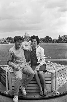 00802 Collection: Footballer Bobby Tambling with wife and baby. 25th June 1966