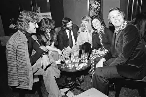 Footballer George Best with friends at his night club Slack Alice in Manchester