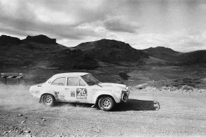 Footballer Jimmy Greaves World Cup Rally car seen here during the Argentinian stages