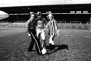 Footballer Malcolm MacDonald models clothes for sale from his new Newcastle Boutique