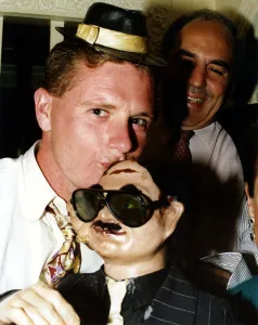 00449 Prints: Footballer Paul Gascoigne - Gazza Paul Gascoigne clowning about in The Godfather