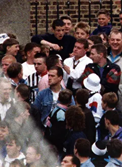 00449 Prints: Footballer Paul Gascoigne - Gazza Paul Gascoigne mingles amongst the Newcastle