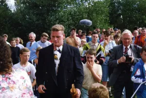 Footballer Paul Gascoigne - Gazza Paul Gascoigne officially opening the stand