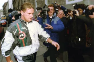 Footballer Paul Gascoigne - Gazza Paul Gascoigne pictured outside Newcastle