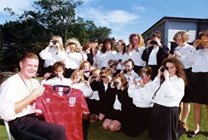 Footballer Paul Gascoigne - Gazza Paul Gascoigne at his former school Heathfield