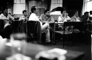 Social Club Prints: Footballer Paul Gascoigne - Gazza Pauls father John Gascoigne (centre