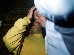 00449 Prints: Footballer Paul Gascoigne - Gazza A worse for wear Paul Gascoigne is helped