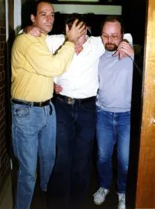 Footballer Paul Gascoigne - Gazza A worse for wear Paul Gascoigne is helped