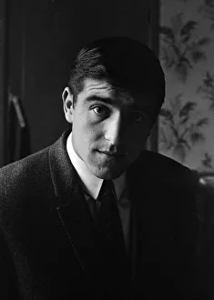 Footballer Terry Venables on his way to work using public transport in London