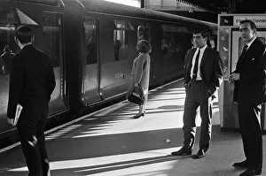 00803 Prints: Footballer Terry Venables on his way to work using public transport in London