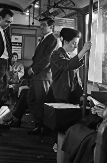 00803 Prints: Footballer Terry Venables on his way to work using public transport in London