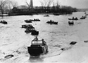 Amphibian Prints: The Ford Built reconnaissance car. Pictured in training in Detroit
