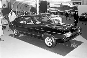 Ford Capri at the Geneva Motor Show. March 1975 75-01419-009
