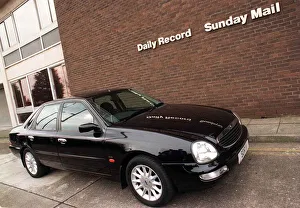 FORD SCORPIO saloon March 1998 SDR 11 parked outside Daily Record Sunday