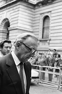 Foreign Secretary Lord Carrington arrives in Downing Street for a cabinet meeting with