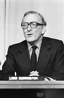 Foreign Secretary Lord Carrington at a conference on Rhodesia. 7th December 1979