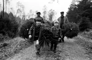 00033 Prints: Forestry Commission employees - brothers Eill and Charlie Kitcher (Leather Jerkin