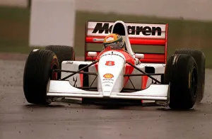 Racing Prints: Formula 1 Sega European Grand Prix April 1993 Donington Park Ayrton Senna in his