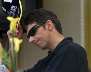 01372 Prints: Formula One Grand Prix Damon Hill ponders his future July 1999 over lunch in the Jordan