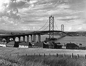 00896 Prints: The Forth Road bridge from South Queensferry to North Queensferry