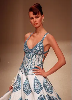 France Paris Fashion Week 1997 with a female model walking on catwalk wearing a
