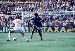 France v Czechoslovakia World Cup 1982 football Marcus Tressor of France
