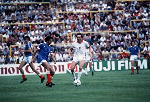 France v Czechoslovakia World Cup 1982 football Michael Platini of France