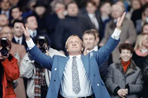 Arms Raised Prints: Francis Lee Chairman of Manchester City football Club at The Manchester City v Ipswich