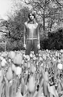 Flowers And Plants Prints: Francoise Hardy, french singer is staying at the Savoy Hotel, London