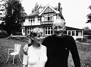 Frank Bough TV Presenter with wife Nesta at home near Maidenhead