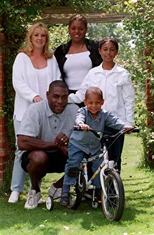 Frank Bruno Boxing July 98 Ex boxer Frank Bruno in the grounds of his large house