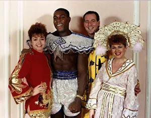 Frank Bruno ex heavyweight boxing world champion and Michael Barrymore ready for