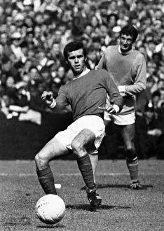 Passing Prints: Frank Kopel of Manchester United seen here in action against Manchester City during their