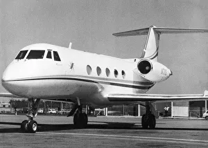 Landing Prints: Frank Sinatra Actor and Singer arriving at Gatwick Airport in his personal Gulfstream jet