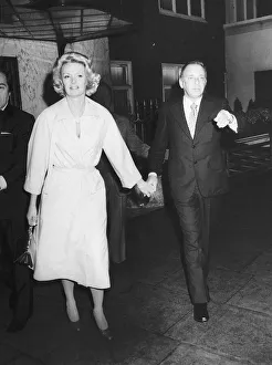 00065 Prints: Frank Sinatra with girlfriend Barbara Marx widow of Zeppo Marx in Londons West End