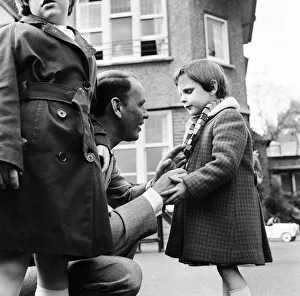 Frank Sinatra, visits the Sunshine Home for Blind Babies and Children at Northwood
