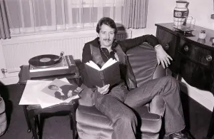 01518 Prints: Frank Worthington Leicester and England footballer seen here at his Leicester flat