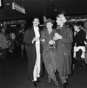 Frankie Goes To Hollywood band members pictured at London Airport