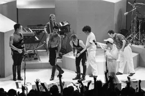 Dance Prints: Frankie Goes To Hollywood in concert at Sheffield City Hall. 14th March 1985