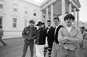 Images Dated 8th November 1984: Frankie Goes To Hollywood at the White House in Washington during their US tour