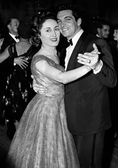 Frankie Vaughan dancing with his wife Thelma at the Dorchester where the Variety Club