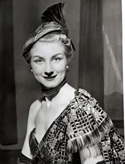 Necklace Prints: Fraser Tartan Taffeta - August 1954 Embroidered over one shoulder in the same