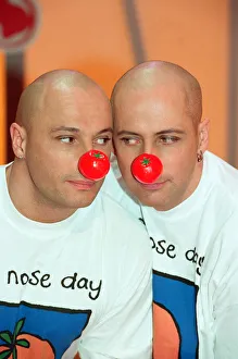 00775 Prints: Fred Fairbrass and his brother Richard of Right Said Fred filming Comic Relief filming
