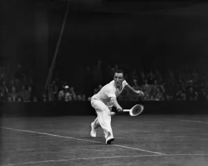 01236 Prints: Fred Perry (pictured) (GB) competing at The Wimbledon Tennis Championships against