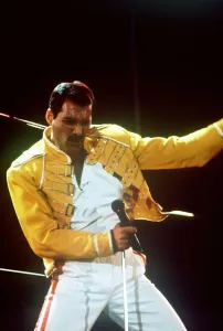 Freddie mercury Queen pop group Wembly concert 1980s Freddie Mercury