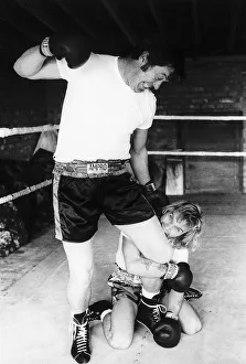 Stand Up Prints: Freddie Starr biting the leg of Dick Richardson his road manager