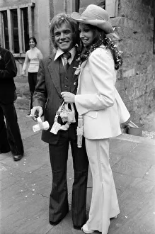 Marriage Prints: Freddie Starr and his bride Sandy Morgan after their marriage at a Registry Office in