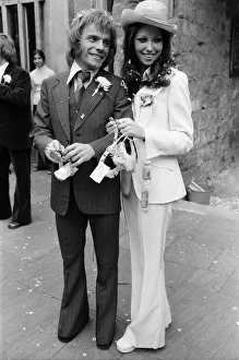 Freddie Starr and his bride Sandy Morgan after their marriage at a Registry Office in