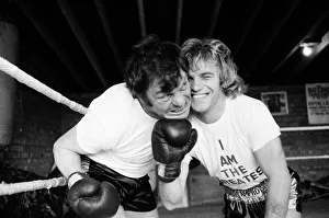 Freddie Starr is in training for a verbal punch-up with world heavyweight champion